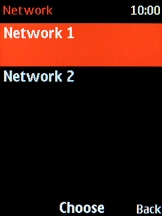 Select the required network.