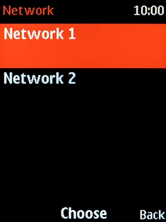 Select the required network.