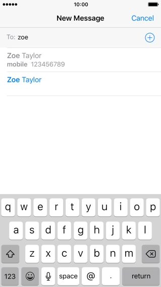 Press the required contact.