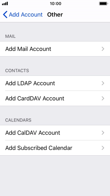 Press Add Mail Account.
