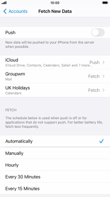 If you turn off the function, press the required setting.
