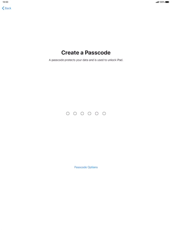 Press Passcode Options.