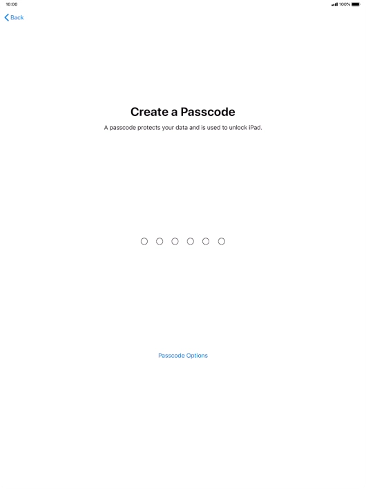 Press Passcode Options.