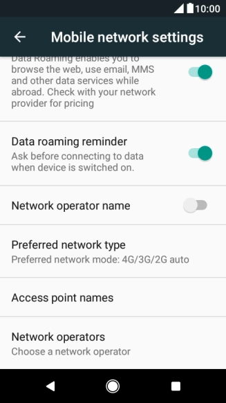Press Network operators and your phone will search for networks.
