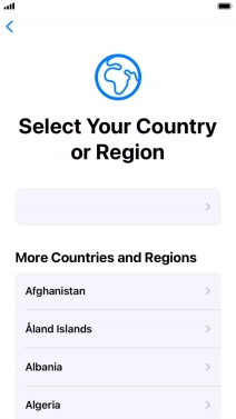 Press the required country or area.