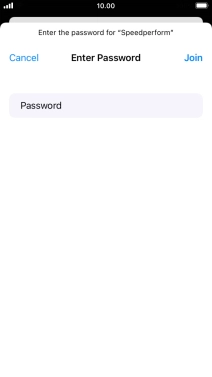 Key in the password for the Wi-Fi network and press Join.