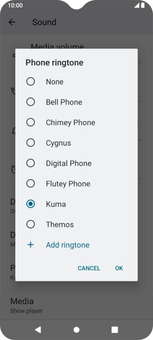 Press the required ring tones to hear them.