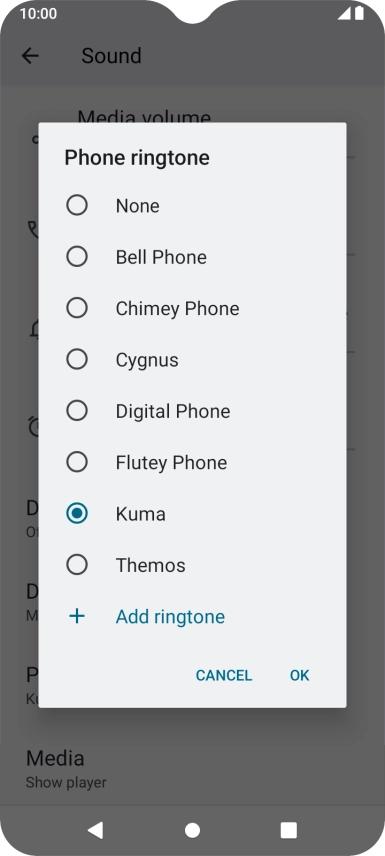 Press the required ring tones to hear them.