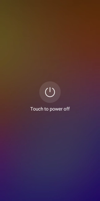 Press Touch to power off.