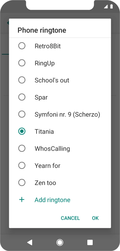 Press the required ring tones to hear them.