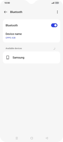 Press the required Bluetooth device and follow the instructions on the screen to pair the device with your phone.