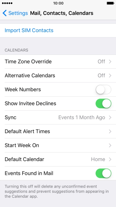 Press Import SIM Contacts.