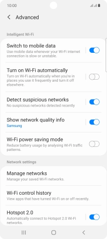 Press the indicator next to 