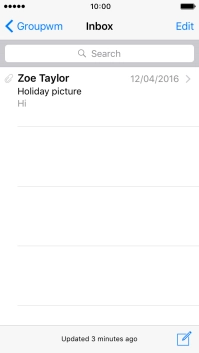Press the name of the email account.