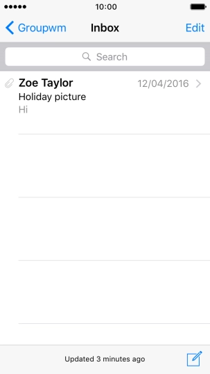 Press the name of the email account.