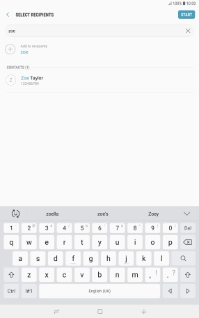 Press the required contact.