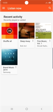 Slide your finger right starting from the left side of the screen.