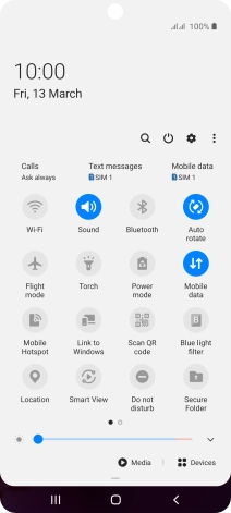 Press the settings icon.