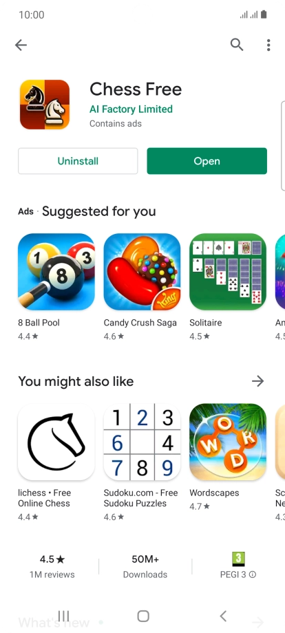 Press the Home key to return to the home screen.