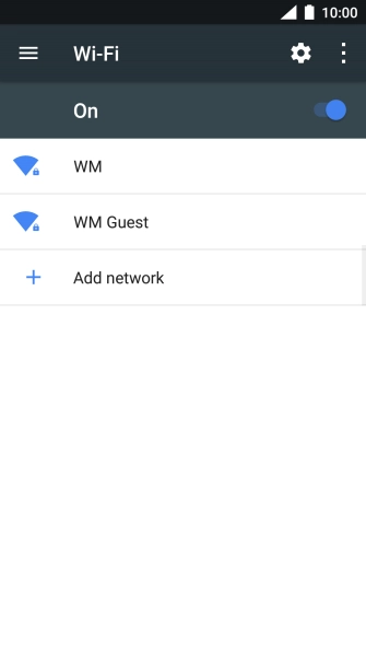 Press the required Wi-Fi network.