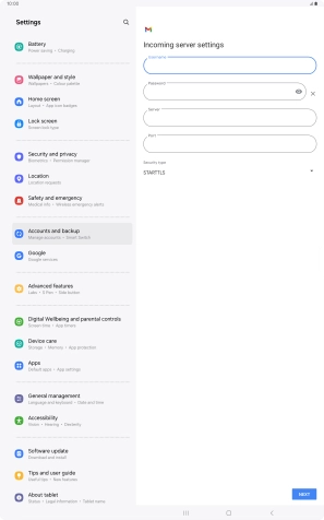 Press the field below 