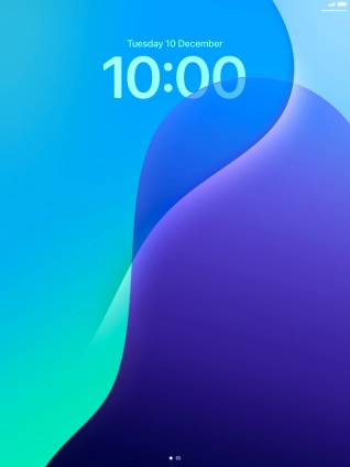Press and hold anywhere on the lock screen.