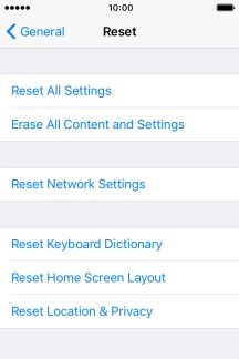 Press Reset All Settings.