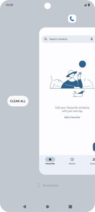 To end one running application, slide your finger upwards on the required application.