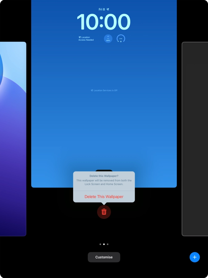 Press Delete This Wallpaper.