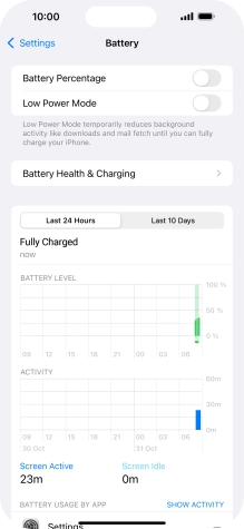 Press the indicator next to 