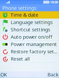 Select Restore factory settings.