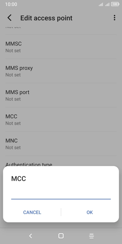 Key in 505 and press OK.