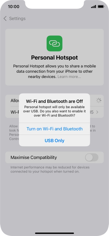 If Wi-Fi is turned off, press Turn on Wi-Fi and Bluetooth.