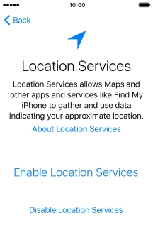 Press Enable Location Services to turn on the function.