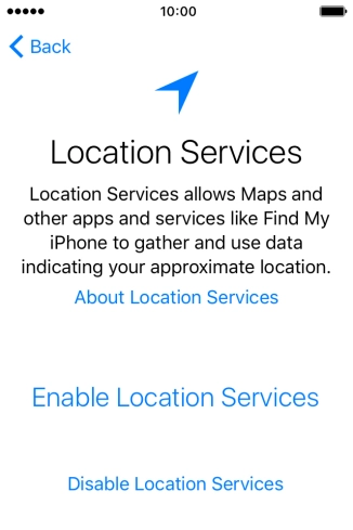 Press Enable Location Services to turn on the function.