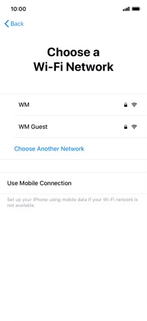 Press the required Wi-Fi network.