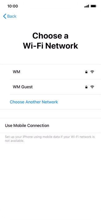 Press the required Wi-Fi network.