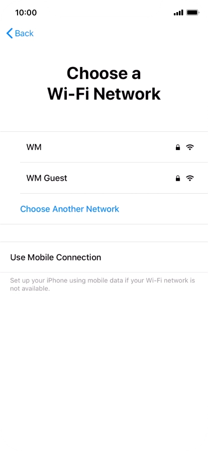 Press the required Wi-Fi network.
