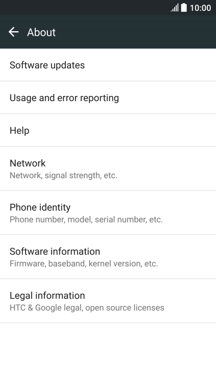 Press Software updates. If a new software version is available, it's displayed. 
Follow the instructions on the screen to update the phone software.