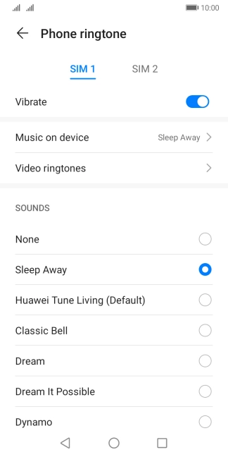Press the Home key to return to the home screen.
