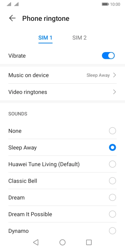 Press the Home key to return to the home screen.