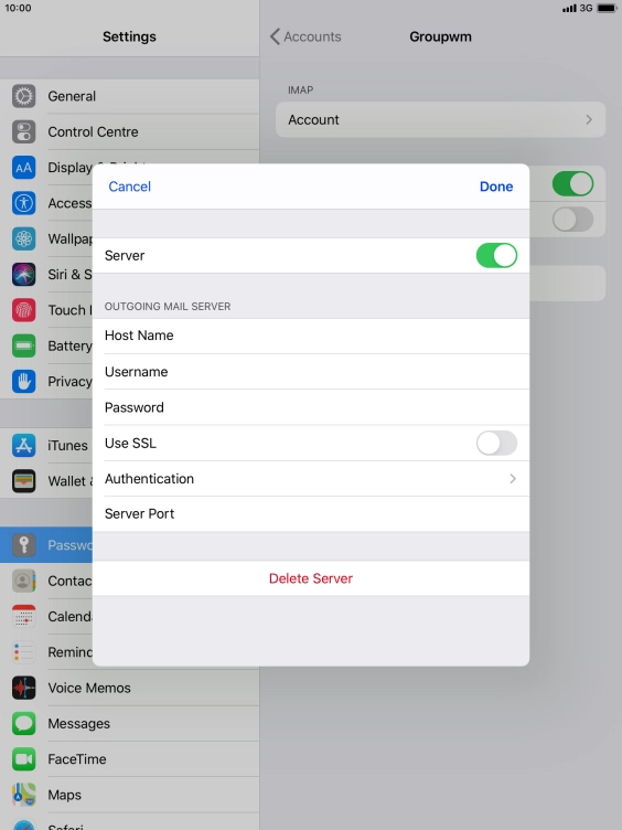 Press Authentication.