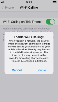 If you turn on the function, press Enable.