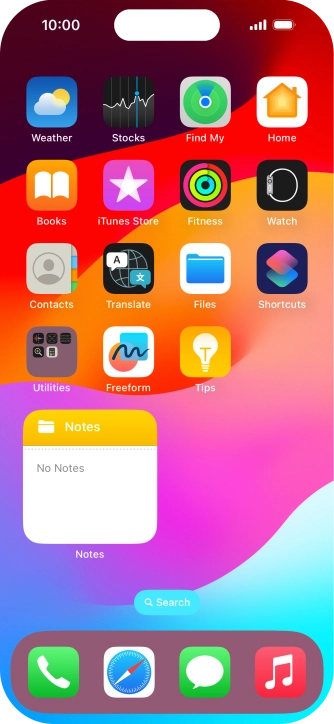 If you're using a Widget Stack: slide up or down on the stack to select the required widget.