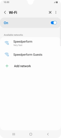 Press the required Wi-Fi network.
