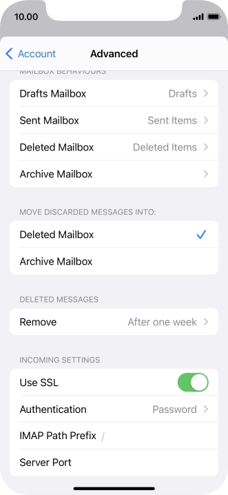 Press the indicator next to 