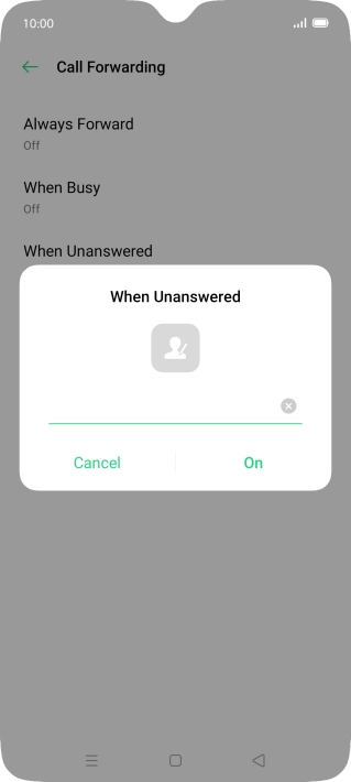 Key in +61414121121 and press On.