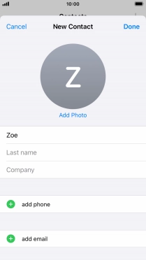 Press Last name and key in the last name.