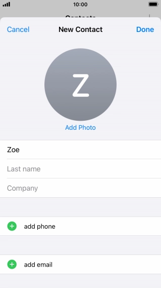 Press Last name and key in the last name.