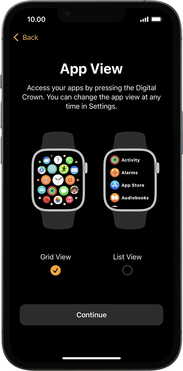 On your phone: Press the required setting.